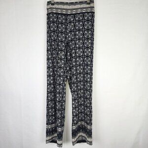Sady & Lu Lightweight Loose Geometric Pattern Pants S